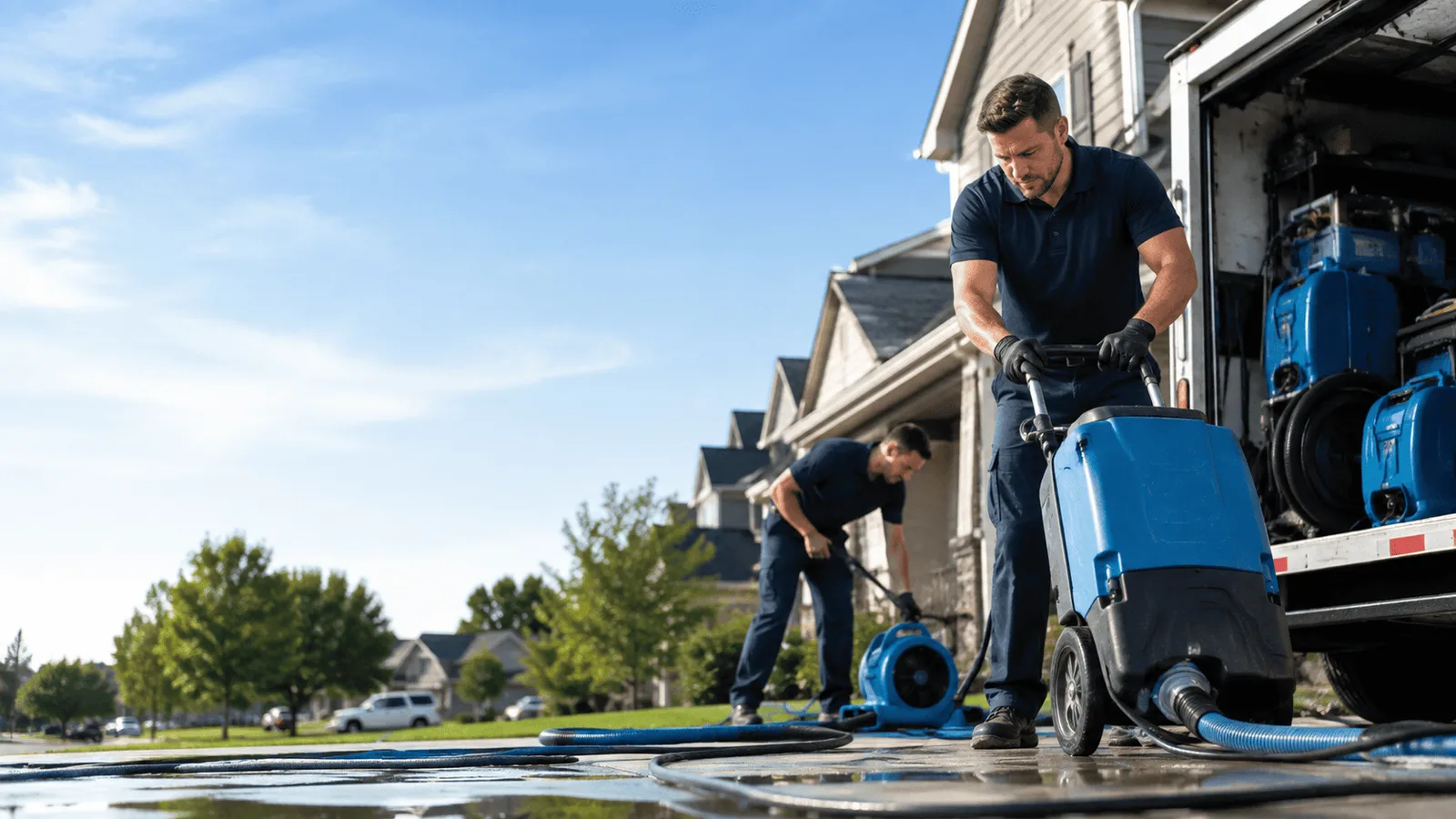 Basement Flooding being performed in East Rochester, NY